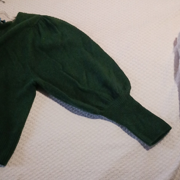 Gorgeous! CeCe Forest Green Sweater with Embellished Bow - Picture 9 of 10
